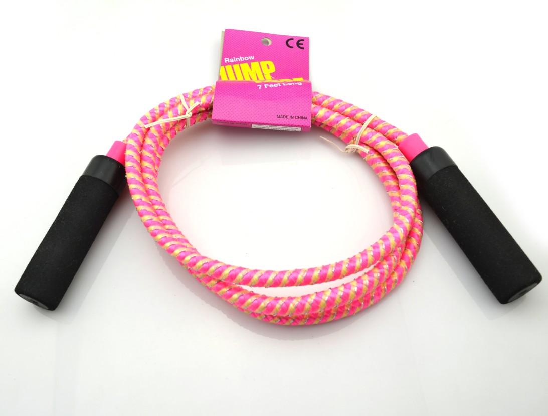 Skipping rope (pink cotton line)